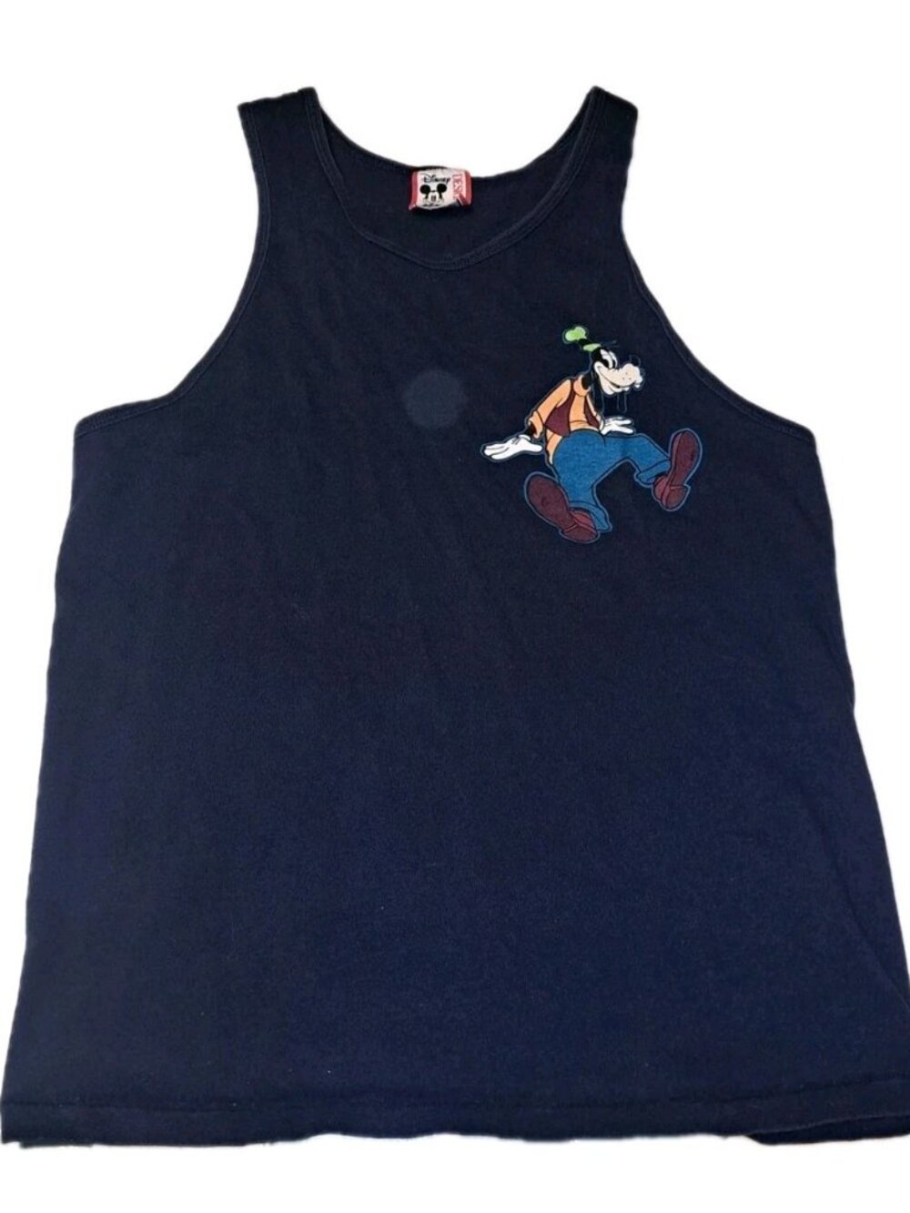 Vintage 90s Disney Goofy Character Tank Men's Top Shirt Adult Medium Blue